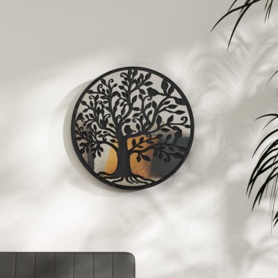 vidaXL Oglindă rotundă,negru,60x2,5 cm,fier, utilizare &amp;icirc;n interior 3093542 foto