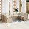 vidaXL Set de canapele pentru grădină 9 pcs Bej și alb Rattan poli 3354870