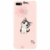 Husa silicon pentru Huawei Y6 Pro 2017, Cute Cat 101