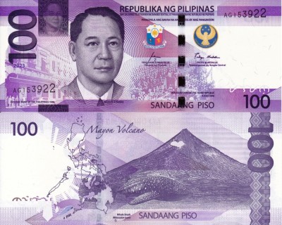 FILIPINE 100 piso 2023 UNC!!! foto