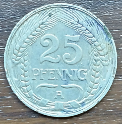 Moneda - Germania - 25 Pfennig 1911 - A foto