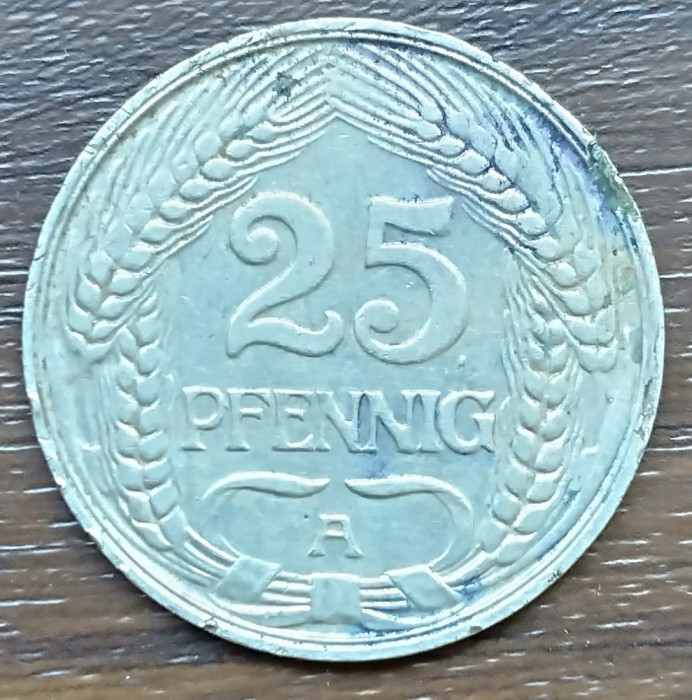 Moneda - Germania - 25 Pfennig 1911 - A