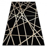 Covor ALLURE 1964 Geometric - Structural, elegant, glamour negru / aur , 80x150 cm