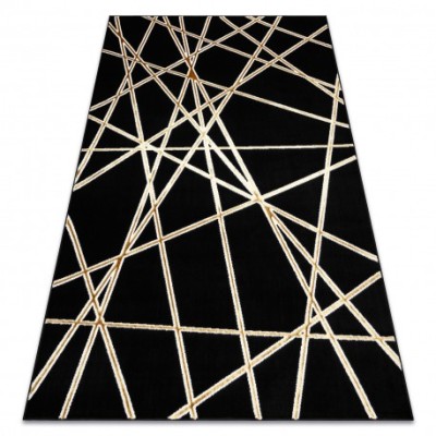 Covor ALLURE 1964 Geometric - Structural, elegant, glamour negru / aur , 140x190 cm foto