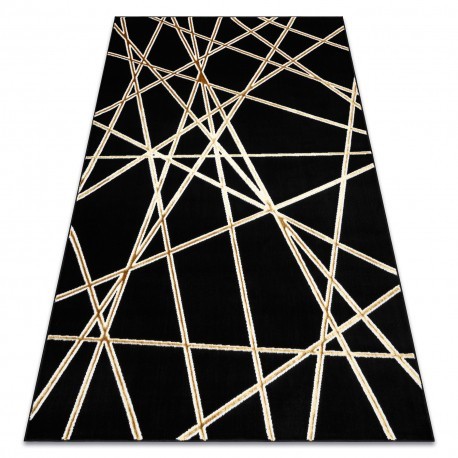 Covor ALLURE 1964 Geometric - Structural, elegant, glamour negru / aur , 140x190 cm