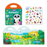 Carte cu Autocolante reutilizabile &quot;Animale&quot; &ndash; My First Sticker Book, 36 stickere, portabilă, +3 ani, Oem