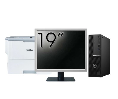 Pachet Calculator Second Hand DELL OptiPlex 7080 SFF, Intel Core i5-10500 3.10 - 4.50GHz, 8GB DDR4, 256GB SSD + Monitor 19&amp;amp;quot; + Imprimanta Brother foto