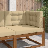 vidaXL Perna pentru canapea de exterior 3 pcs Bej Poliester 900883