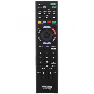 Telecomanda pentru Sony RM-YD102, x-remote, Netflix, Negru foto