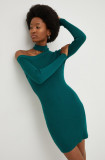 Cumpara ieftin Answear Lab rochie culoarea verde, mini, mulata