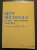 Sept decennies de relations franco-allemandes: 1918-1988 (1989)