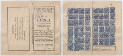 Romania, Ministerul Muncii, Sanatatii si Ocrotirilor Sociale, Carnet 2 pentru caminele de ucenici, Deva, 1934 foto