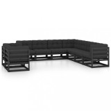 VidaXL Set mobilier grădină cu perne, 9 piese, lemn masiv de pin 3076968