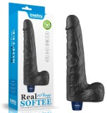Vibrator Realist Lovetoy &raquo;Real Softee&laquo; 25,3 cm - Negru