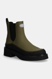 Desigual botine LENA femei, culoarea verde, cu platforma, 24WSTY03 4002