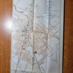 harta orasului cernauti - anii '20 -'30-perioada interbelica-dimensiuni 36/20 cm