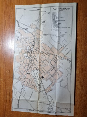 harta orasului cernauti - anii &amp;#039;20 -&amp;#039;30-perioada interbelica-dimensiuni 36/20 cm foto