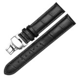 Curea ceas piele neagra Deployant 18 mm 20 mm 22 mm 24 mm C005