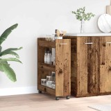 VidaXL Dulap cu roți, lemn vechi, 60x22x79 cm, lemn prelucrat