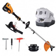 Kit Complet Cositoare electrica (trimmer) iHunt Strong Brush Cutter, pentru tuns gazon iarba, 58V Power, 5Ah, 1300W + incarcator