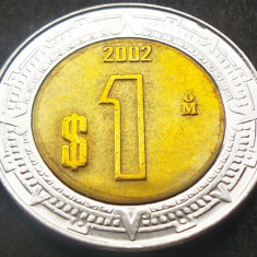 Moneda bimetal 1 NUEVO PESO - MEXIC, anul 2002 *cod 1811 A