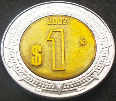 Moneda bimetal 1 NUEVO PESO - MEXIC, anul 2002 *cod 1811 A foto