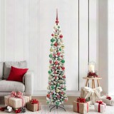 vidaXL Brad de Crăciun artificial Verde 180 cm PVC și oțel și plastic 3395026