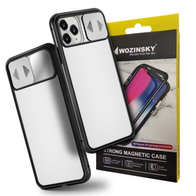 Wozinsky Carcasa Magnetic Cam Slider Cover Full Body Protector Lentila Frontala Din Sticla Incorporata Pentru Huawei P40 Negru 9111201907775 foto