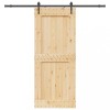 VidaXL Ușă glisantă cu set de feronerie 95x210 cm, lemn masiv de pin 3332746