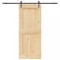 vidaXL Ușă glisantă cu set de feronerie 95x210 cm, lemn masiv de pin 3332746