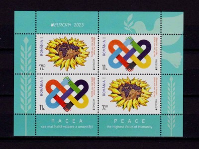 RO 2023 LP 2416a &amp;quot;Europa 2023 - Pacea&amp;quot; , serie in bloc / colita ,MNH foto