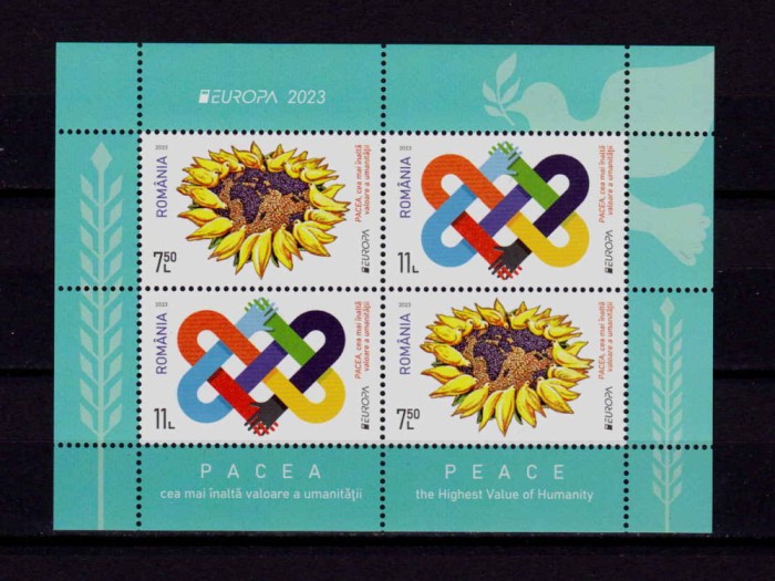 RO 2023 LP 2416a &quot;Europa 2023 - Pacea&quot; , serie in bloc / colita ,MNH