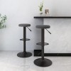 VidaXL Scaune de bar, 2 buc., gri &icirc;nchis, catifea 333144