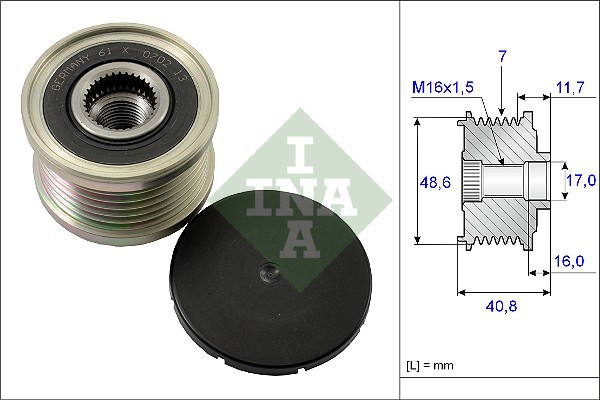 INA 535 0080 10 Sistem roata libera, generator