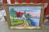 Goblen Vechi cu Rama + Sticla 51x40cm, Imagine 43x34cm, Tapiterie Antica
