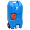 VidaXL Rezervor de apă cu roți pentru camping, albastru, 40 L