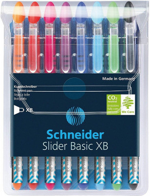 Pix Schneider Slider Basic Xb, Rubber Grip, 8 Culori/set - (n, R, A, Or, Vi, Roz, Bleu, Vernil) foto