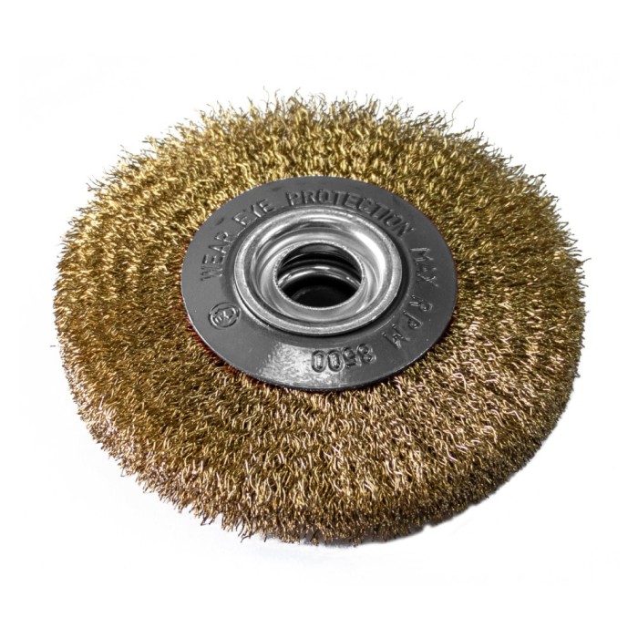 Perie circulara, pentru lustruire si decapare, pentru lemn / fier, Lumytools LT06978, diametru 125 mm