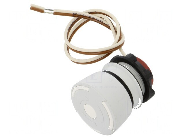 Comutator de siguranţă 22mm cu 2 contacte NC, gri, deschis fără