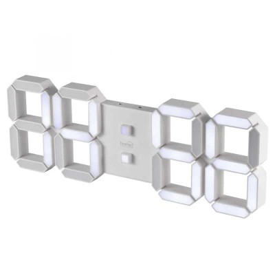 Ceas desteptator digital LED 3D alb 128mm 5V USB telecomanda Home LTC 05 foto