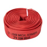 Furtun tip pompieri, 2 toli, 8 bari, 20m, fara capete, rosu, Micul Fermier, GF-1569