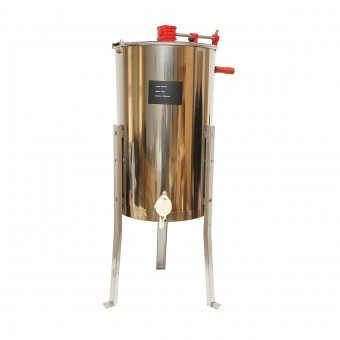 Centrifuga manuala apicola, extractor miere din inox cu 3 rame