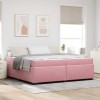 VidaXL Cadru de pat cu saltea Roz 200 x 200 cm Catifea 3399313