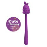 Pretty Love-Cute Bunny Vibrator Flexibil Re&icirc;ncărcabil Mov