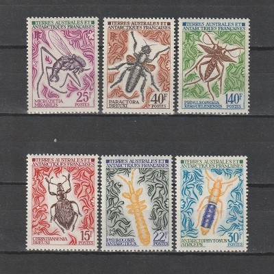 Insecte Natura Polara LP 40-42 si 49-51 (Yvert) TAAF 1973 foto