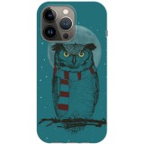 Husa compatibila cu Apple iPhone 14 model Winter Owl, Silicon, TPU, Viceversa