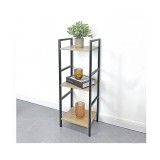 Etajera metalica cu 3 rafturi MDF 29.5 x 23.5 x 80 cm &ndash; organizare practica si design modern