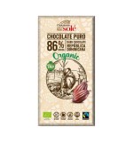 Ciocolata Bio Neagra cu 86% Cacao Pronat 100gr, Chocolates Sole