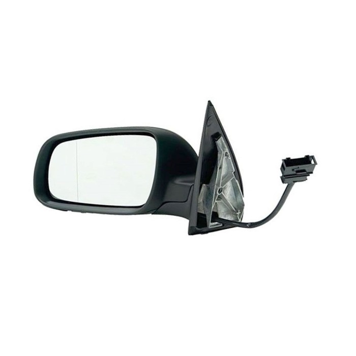 Oglinda exterioara Skoda Fabia (6Y) 04.2000-03.2006 Partea Stanga, reglare electrica, geam Crom Asferic Cu Incalzire, Model MARE, conector rectangula