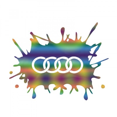 Sticker Auto , zAudi Splash, , Autocolant Personalizat cu Design Dinamic foto